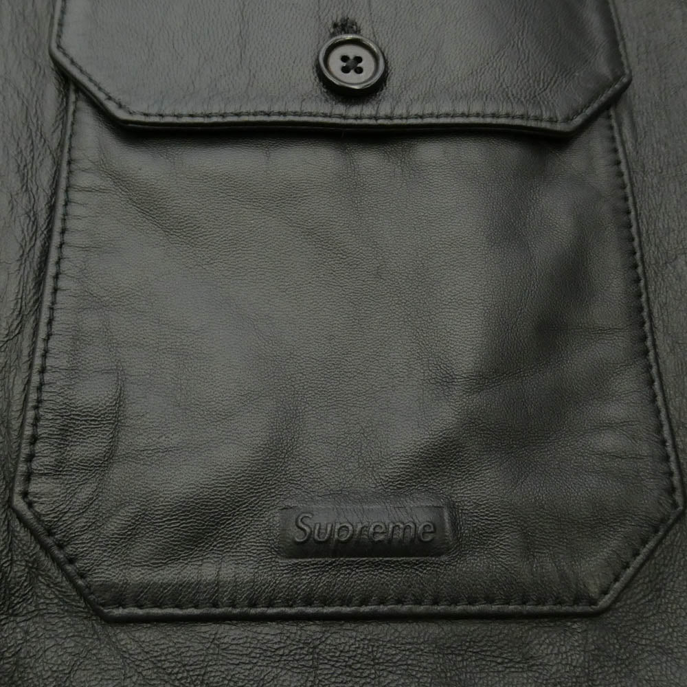 Supreme シュプリーム 23AW S/S Leather Work Shirt レザー 半袖