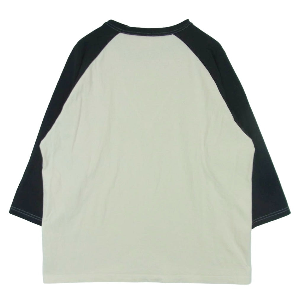 TOY'S McCOY トイズマッコイ TMC2532 CROPPED RAGLAN TEE JOHNSON MOTORS ジョンソンモータース クロップド ラグラン 七分丈 Tシャツ カットソー オフホワイト系 ブラック系 XXL【中古】