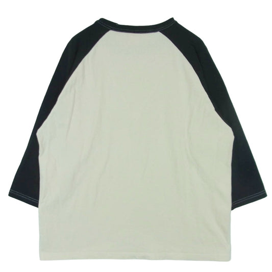 TOY'S McCOY トイズマッコイ TMC2532 CROPPED RAGLAN TEE JOHNSON MOTORS ジョンソンモータース クロップド ラグラン 七分丈 Tシャツ カットソー オフホワイト系 ブラック系 XXL【中古】