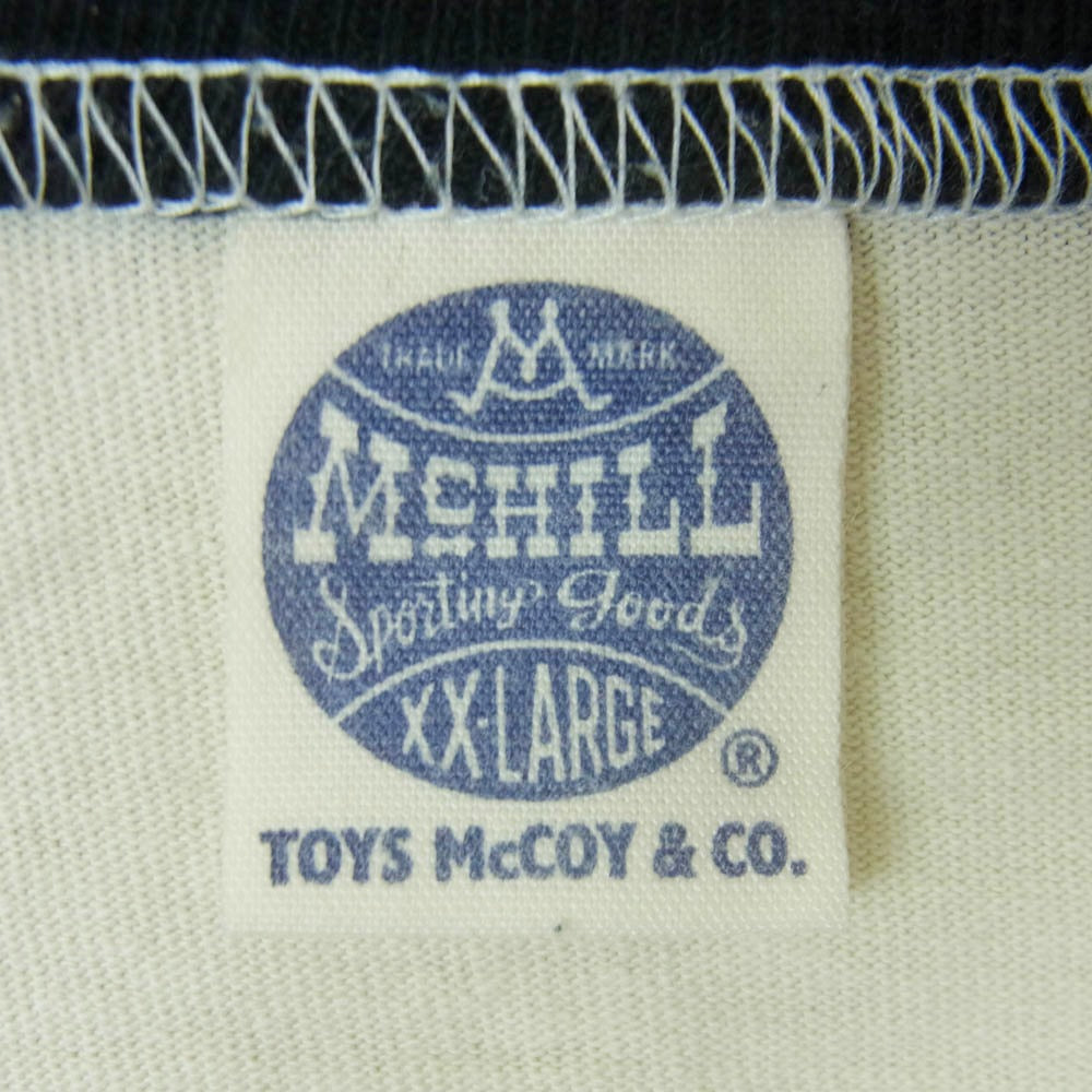 TOY'S McCOY トイズマッコイ TMC2532 CROPPED RAGLAN TEE JOHNSON MOTORS ジョンソンモータース クロップド ラグラン 七分丈 Tシャツ カットソー オフホワイト系 ブラック系 XXL【中古】