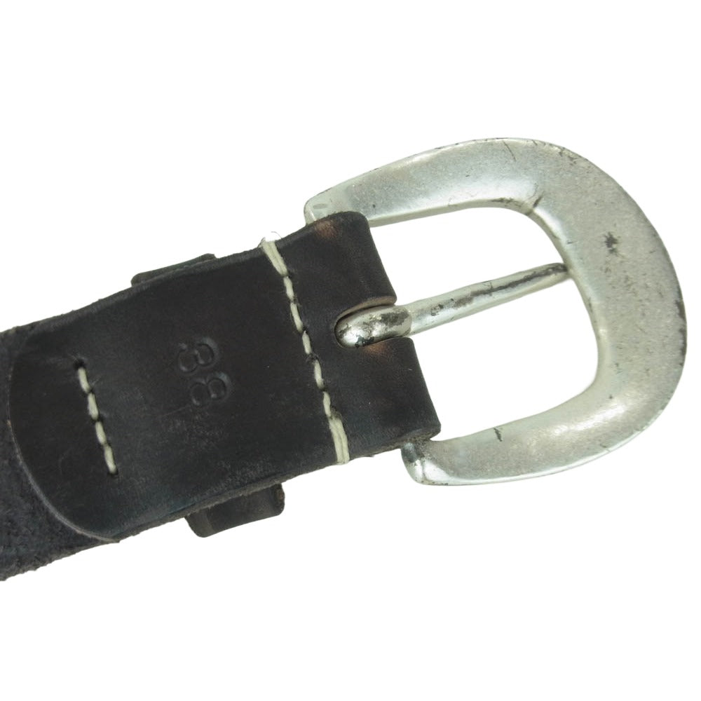 FULLCOUNT フルカウント Wild Leather Belt 6210 ワイルド レザー ベルト ダークブラウン系 38【中古】