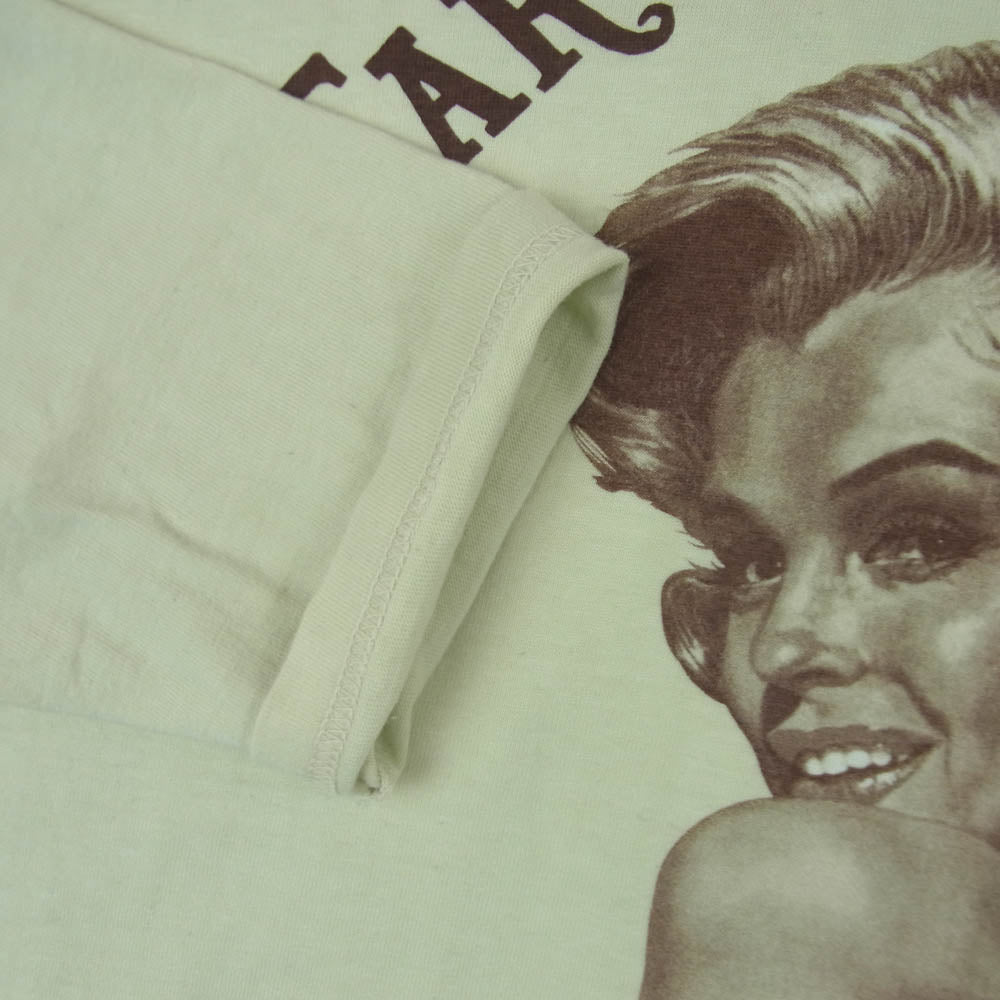TOY'S McCOY トイズマッコイ 20AW TARGET FOR TONIGHT Marilyn Monroe マリリン・モンロー オフィシャルコラボ 米空軍第12戦術偵察飛行隊 モデル 長袖 Ｔシャツ クリーム色系 XL【中古】