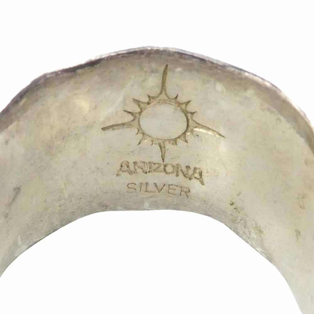 ARIZONA FREEDOM アリゾナフリーダム R-14a シルバーコンチョ 日の出 スタンプワーク シルバーリング SILVER シルバー系 21.5号【中古】