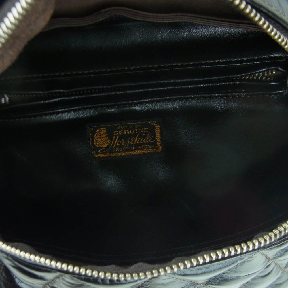 TOY'S McCOY トイズマッコイ TMA2422 DUAL BLADE BAG PADDED キルティング レザー デュアル ブレード バッグ ボディバッグ ウエストバッグ 鞄 ブラック系【中古】