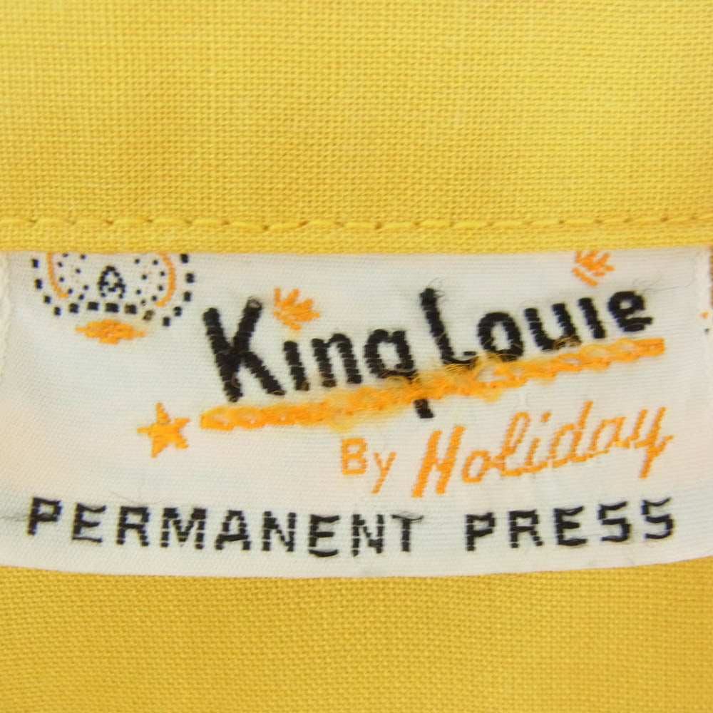 キングルイ Vintage ヴィンテージ 60～70s バック刺繍 ボーリングシャツ 半袖シャツ イエロー系 40【中古】