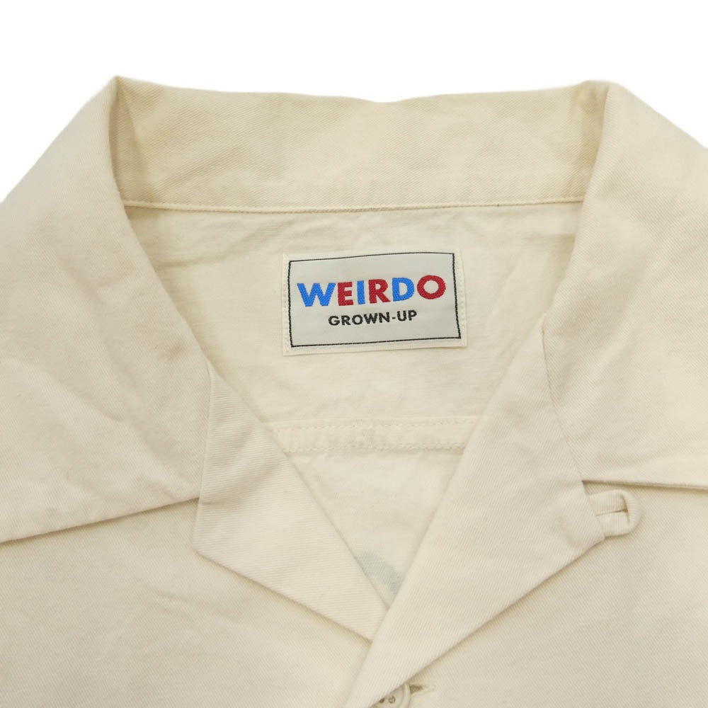 WEIRDO ウィアード 19AW WRD-19-AW-22 L/S SHIRT WEIRDOLIGHT RANCH ウィアードライト ランチ オープンカラー 長袖 シャツ オフホワイト系 XL【中古】