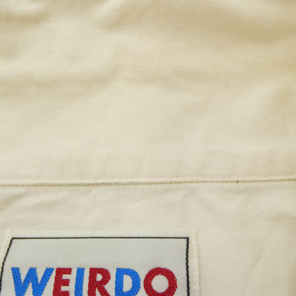 WEIRDO ウィアード 19AW WRD-19-AW-22 L/S SHIRT WEIRDOLIGHT RANCH ウィアードライト ランチ オープンカラー 長袖 シャツ オフホワイト系 XL【中古】