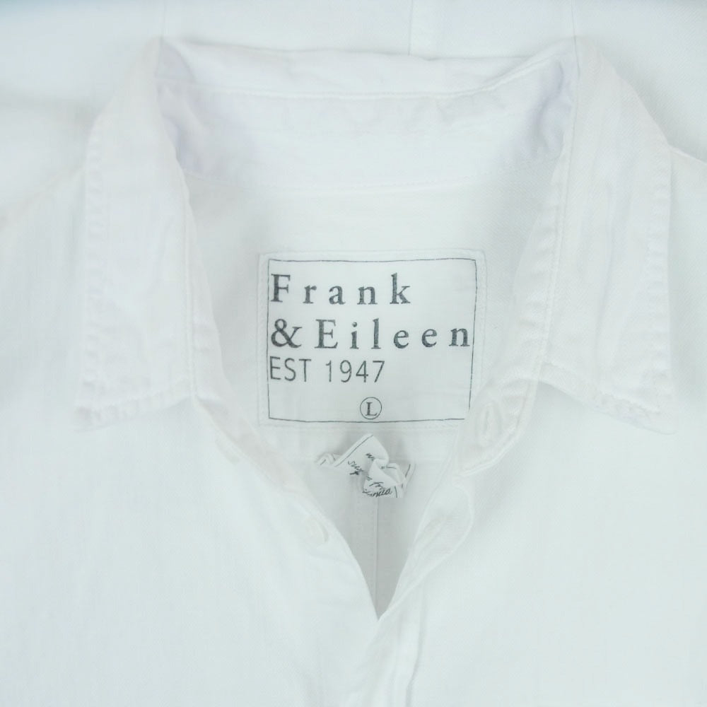 Frank&Eileen フランクアンドアイリーン 9920700034 LUKE ルーク インディゴウォッシュ ホワイトデニム 長袖 シャツ ホワイト系 L【中古】