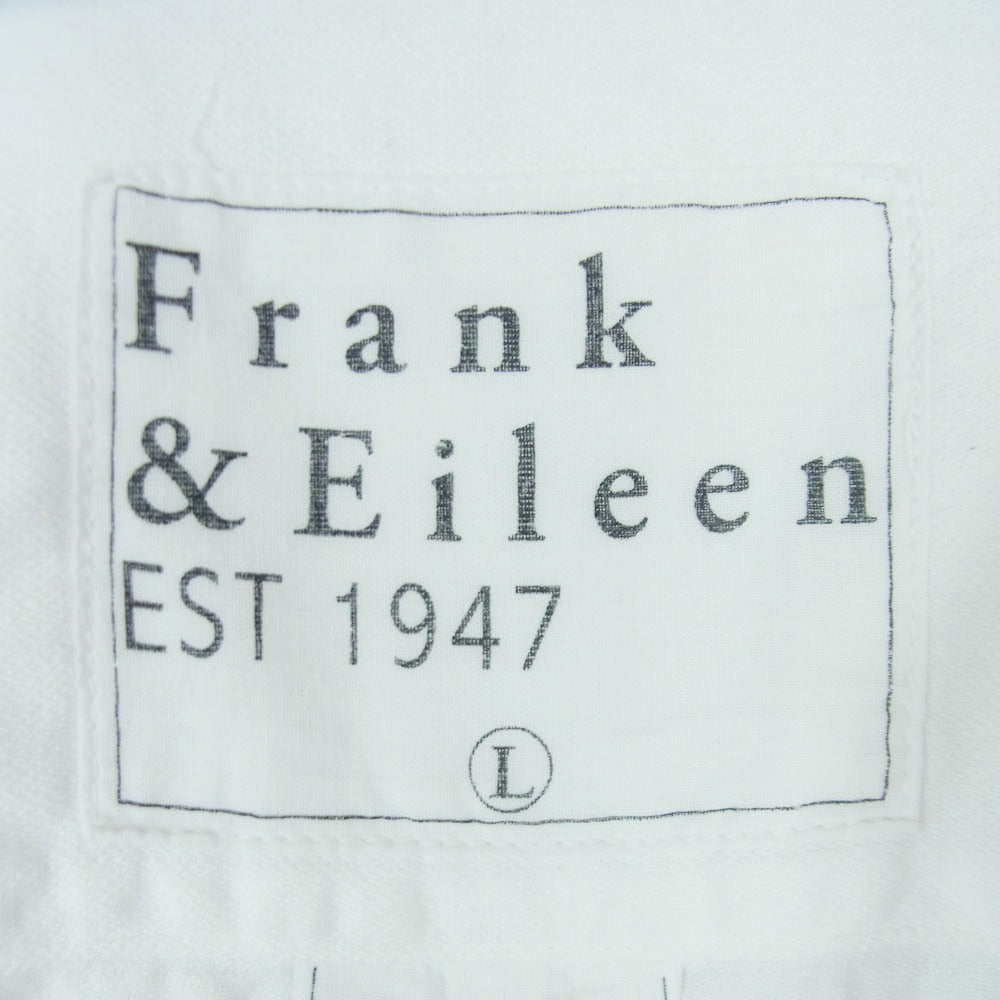 Frank&Eileen フランクアンドアイリーン 9920700034 LUKE ルーク インディゴウォッシュ ホワイトデニム 長袖 シャツ ホワイト系 L【中古】