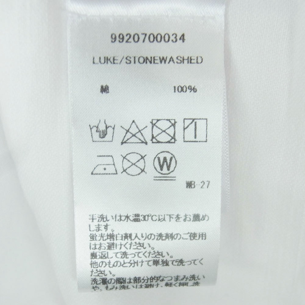 Frank&Eileen フランクアンドアイリーン 9920700034 LUKE ルーク インディゴウォッシュ ホワイトデニム 長袖 シャツ ホワイト系 L【中古】