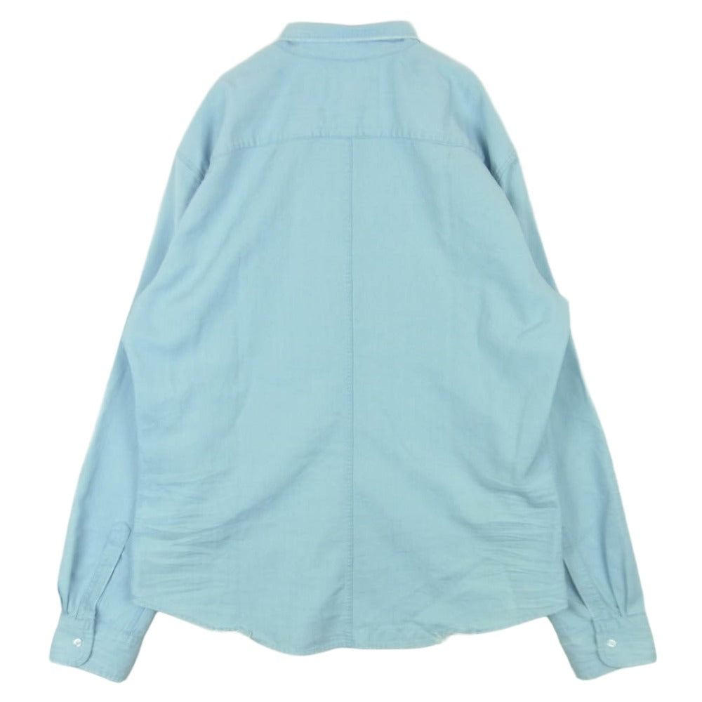 Frank&Eileen フランクアンドアイリーン 9920700048 LUKE ルーク ストーンウォッシュ インディゴ TBTD 長袖 シャツ ライトブルー系 L【中古】