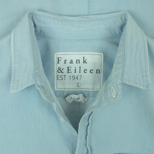 Frank&Eileen フランクアンドアイリーン 9920700048 LUKE ルーク ストーンウォッシュ インディゴ TBTD 長袖 シャツ ライトブルー系 L【中古】