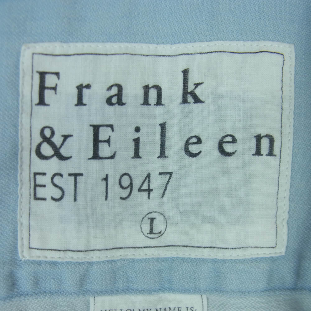 Frank&Eileen フランクアンドアイリーン 9920700048 LUKE ルーク ストーンウォッシュ インディゴ TBTD 長袖 シャツ ライトブルー系 L【中古】