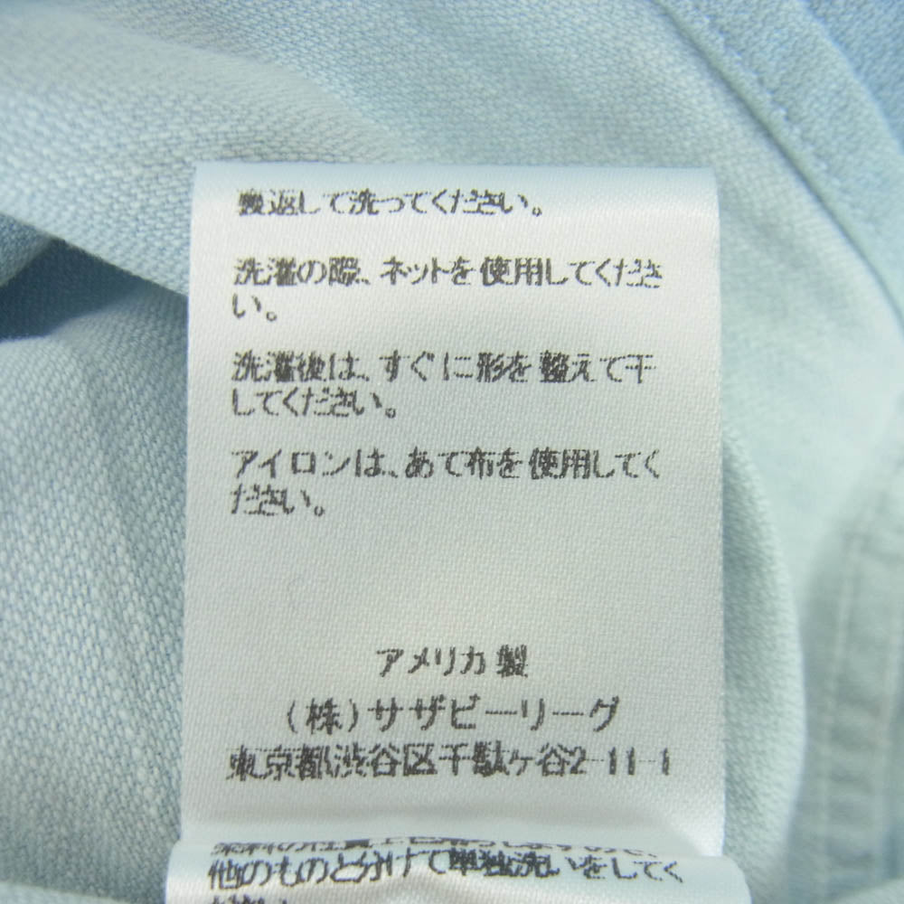 Frank&Eileen フランクアンドアイリーン 9920700048 LUKE ルーク ストーンウォッシュ インディゴ TBTD 長袖 シャツ ライトブルー系 L【中古】