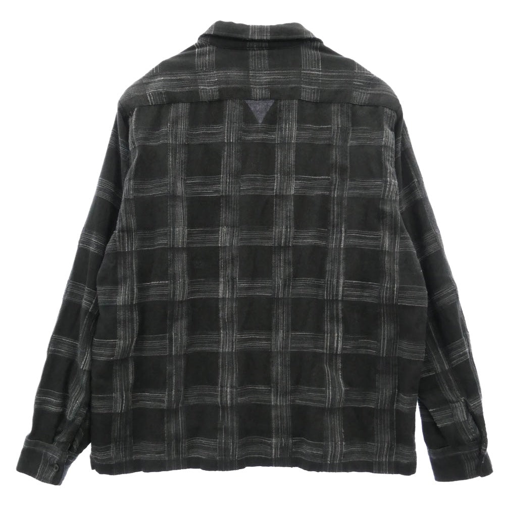 Supreme シュプリーム 23AW Woven Plaid Shirt クラッシック ロゴ刺繍 ウーブンチェック 長袖 シャツ M ダークグレー系 M【中古】