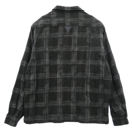 Supreme シュプリーム 23AW Woven Plaid Shirt クラッシック ロゴ刺繍 ウーブンチェック 長袖 シャツ M ダークグレー系 M【中古】