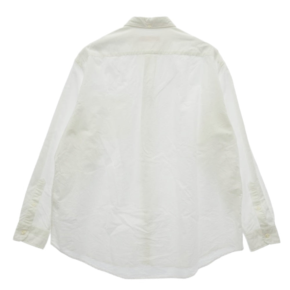 Supreme シュプリーム 23AW Loose Fit Oxford Shirt クラッシック ロゴ刺繍 ルーズフィット オックスフォード 長袖 シャツ ホワイト系 L【中古】