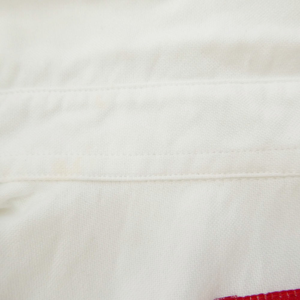 Supreme シュプリーム 23AW Loose Fit Oxford Shirt クラッシック ロゴ刺繍 ルーズフィット オックスフォード 長袖 シャツ ホワイト系 L【中古】
