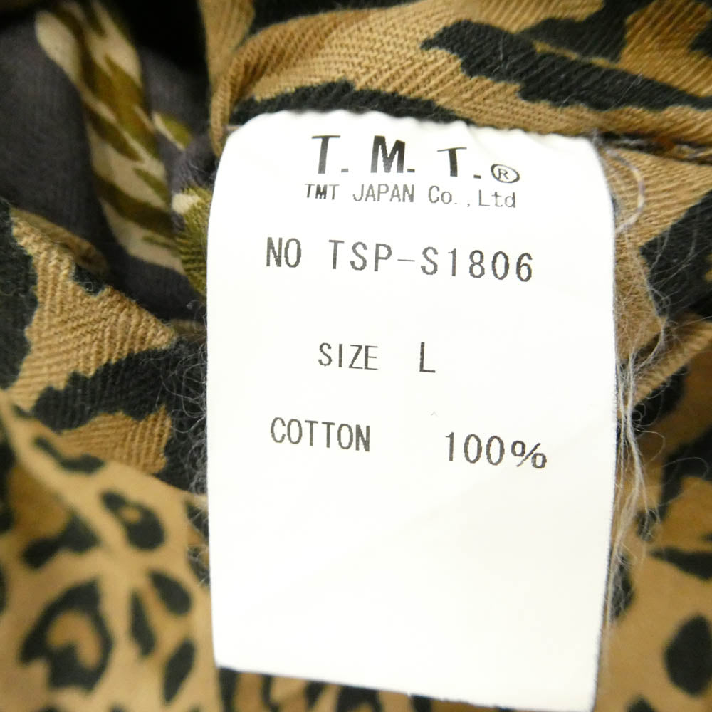 TMT ティーエムティー TSP-S1806 LEOPARD CAMO REVERSIBLE SHORTS レオパード カモ リバーシブル ショーツ ハーフ ショート パンツ ベージュ系 ブラック系 L【中古】
