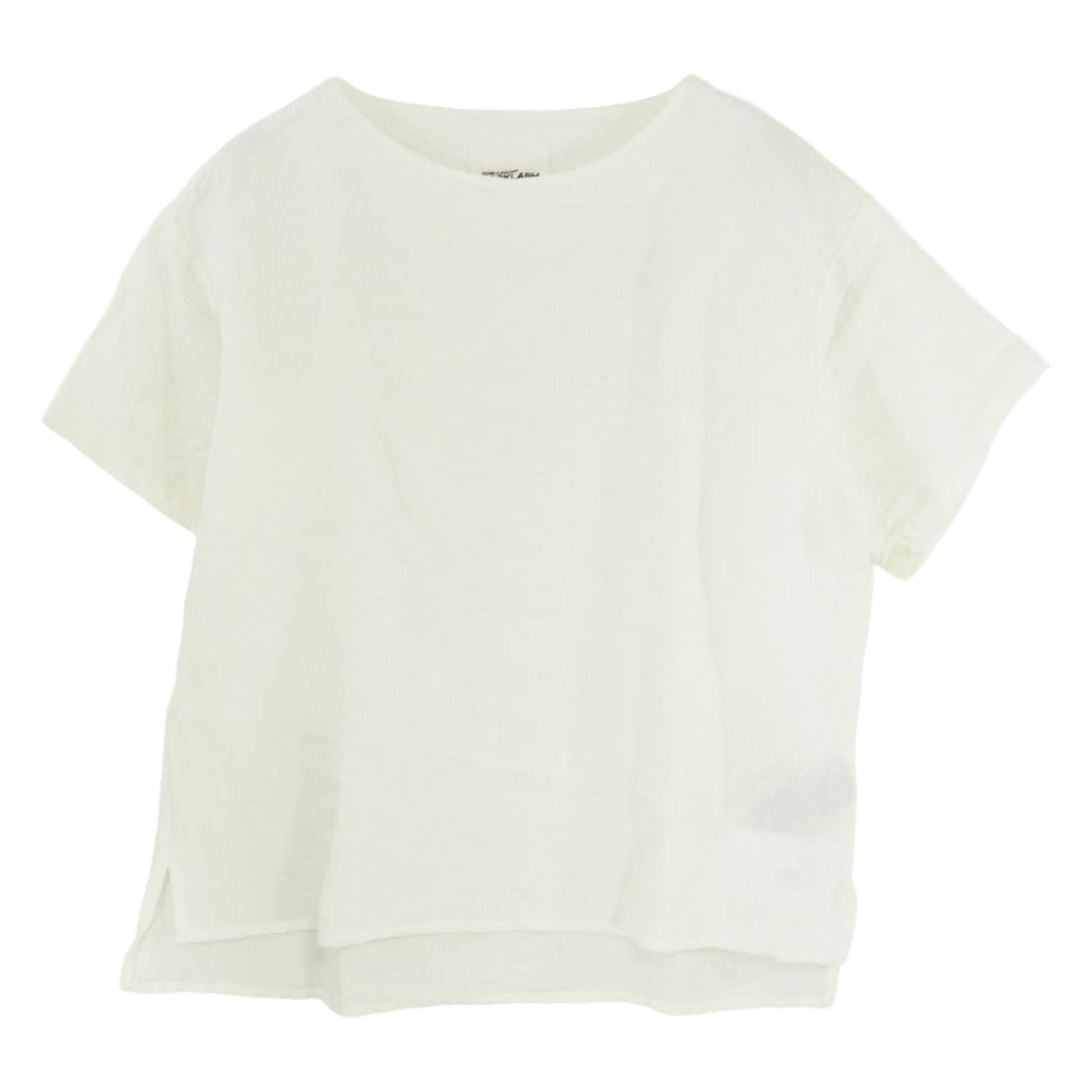 ISAMUKATAYAMA BACKLASH イサムカタヤマバックラッシュ 1659-03 リネン 半袖 Tシャツ ホワイト オフホワイト系 L【美品】【中古】