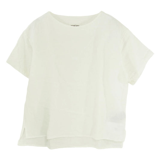 ISAMUKATAYAMA BACKLASH イサムカタヤマバックラッシュ 1659-03 リネン 半袖 Tシャツ ホワイト オフホワイト系 L【美品】【中古】