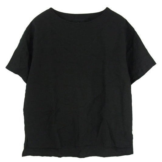 ISAMUKATAYAMA BACKLASH イサムカタヤマバックラッシュ 1659-03 リネン 半袖 Tシャツ ブラック系 L【美品】【中古】