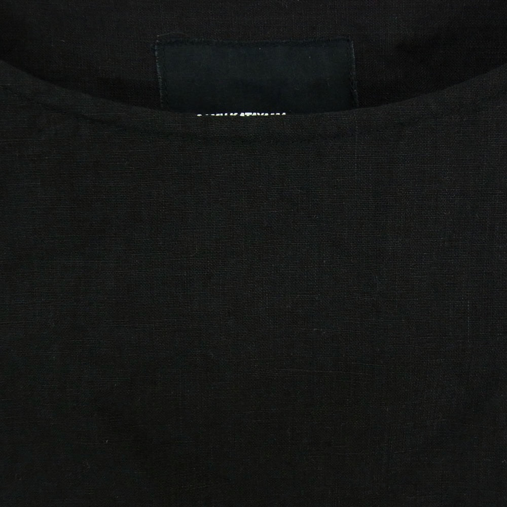 ISAMUKATAYAMA BACKLASH イサムカタヤマバックラッシュ 1659-03 リネン 半袖 Tシャツ ブラック系 L【美品】【中古】