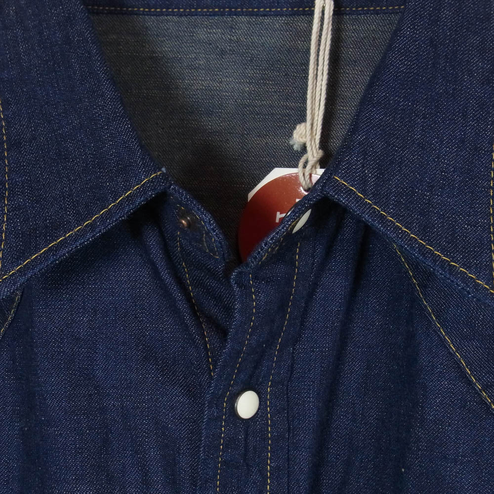 FULLCOUNT フルカウント 4894W DENIM WESTERN SHIRTS デニム ウエスタン 長袖 シャツ インディゴブルー系 38【極上美品】【中古】