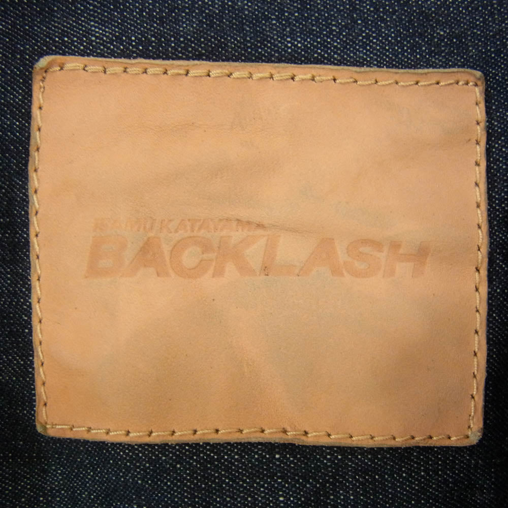 ISAMUKATAYAMA BACKLASH イサムカタヤマバックラッシュ 1734-03 デニム スタンドカラー 長袖 シャツ インディゴブルー系 L【美品】【中古】