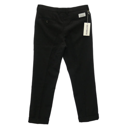 WACKO MARIA ワコマリア GP-102-BLANKLINE-JOHNNY-A-02 REGULAR FIT WOOL TROUSERS TYPE-2 レギュラーフィット 裾ダブル ウール トラウザー スラックス パンツ ブラック系 L【中古】
