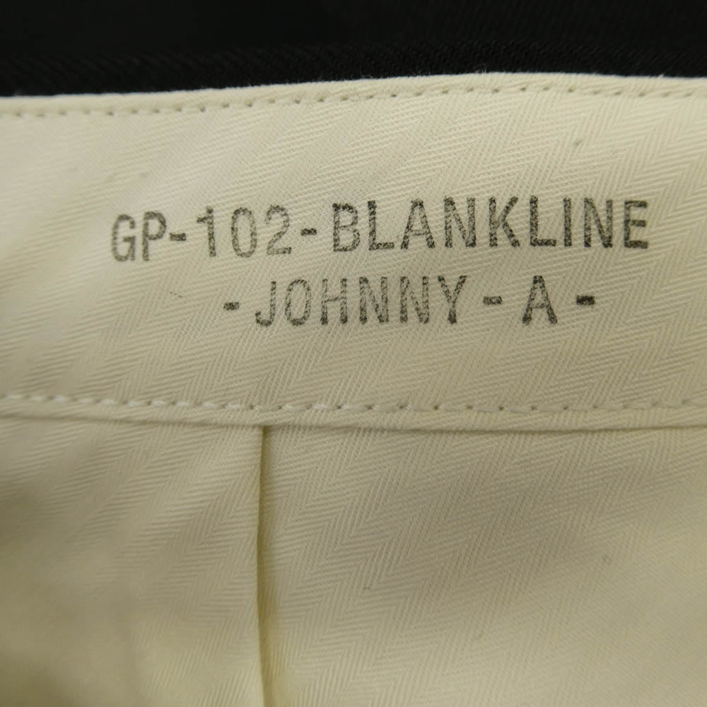 WACKO MARIA ワコマリア GP-102-BLANKLINE-JOHNNY-A-02 REGULAR FIT WOOL TROUSERS TYPE-2 レギュラーフィット 裾ダブル ウール トラウザー スラックス パンツ ブラック系 L【中古】