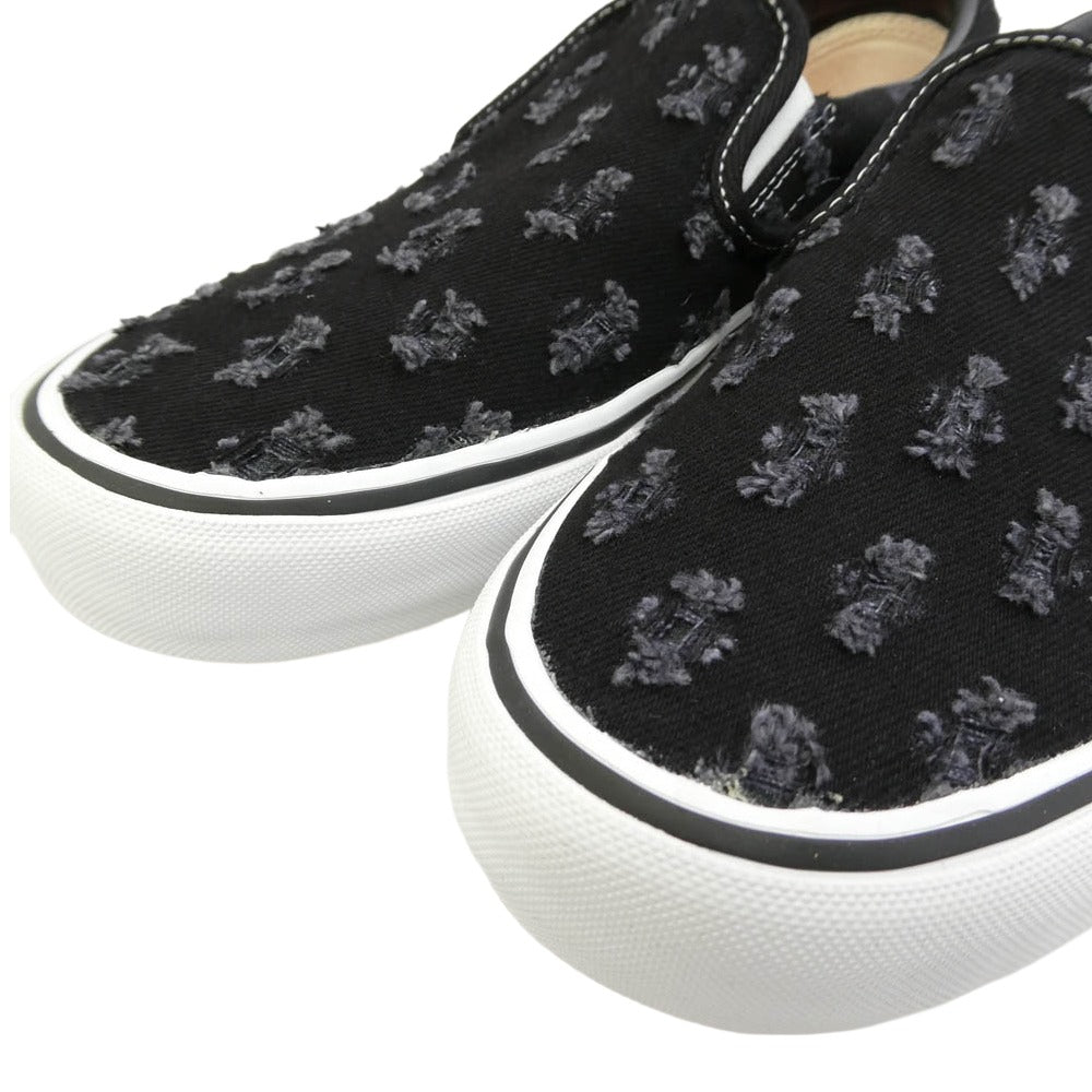 Supreme シュプリーム VANS バンズ 20SS VN0A38DD2DC x Vans バンズ PRO Slip-On Hole Punch Denim スリッポン ホールパンチ デニム スニーカー ブラック系 28cm【極上美品】【中古】