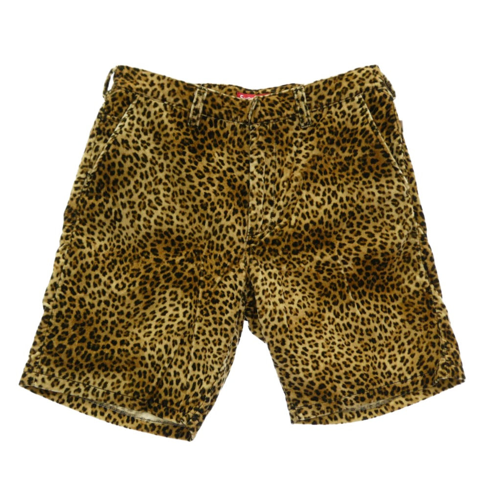 Supreme シュプリーム 19SS Velvet Work Short ベルベット ワーク ショーツ ハーフ ショート パンツ ブラウン系【極上美品】【中古】