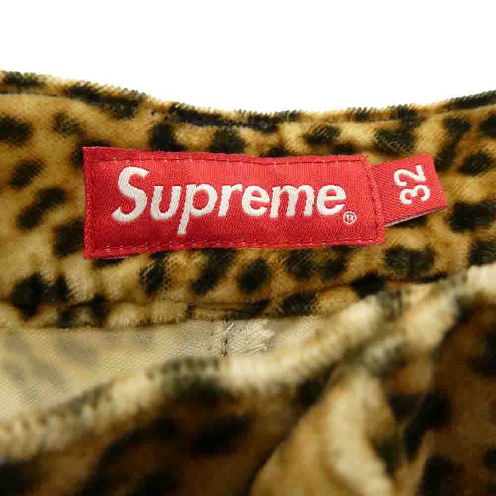 Supreme シュプリーム 19SS Velvet Work Short ベルベット ワーク ショーツ ハーフ ショート パンツ ブラウン系【極上美品】【中古】