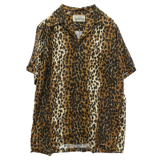 WACKO MARIA ワコマリア 20SS 20SS-WNS-HI07 HAWAIIAN SHIRT S/S レオパード柄 ハワイアン オープンカラー 開襟 半袖 アロハシャツ ブラウン系 ブラック系 M【極上美品】【中古】