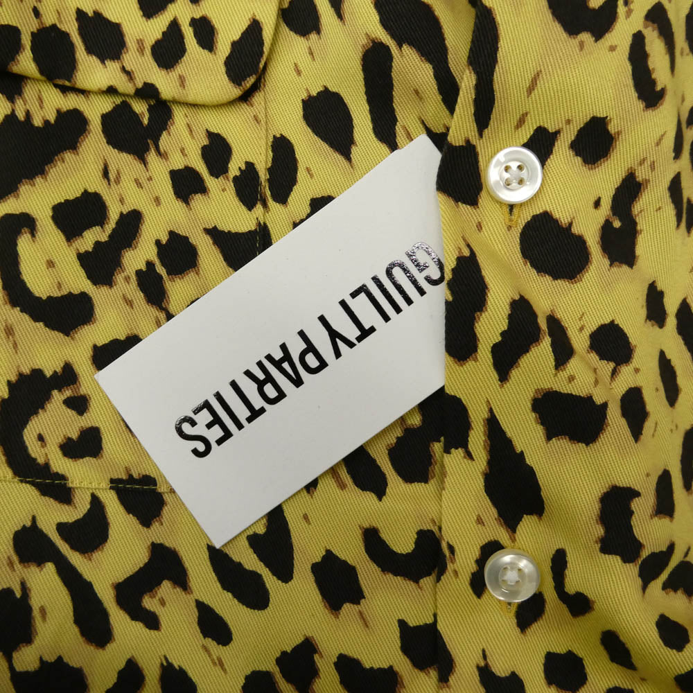 WACKO MARIA ワコマリア 19AW 19FW-WMS-HI03 HAWAIIAN SHIRT L/S レオパード柄 ハワイアン オープンカラー 開襟 長袖 アロハシャツ イエロー系 ブラック系 M【極上美品】【中古】