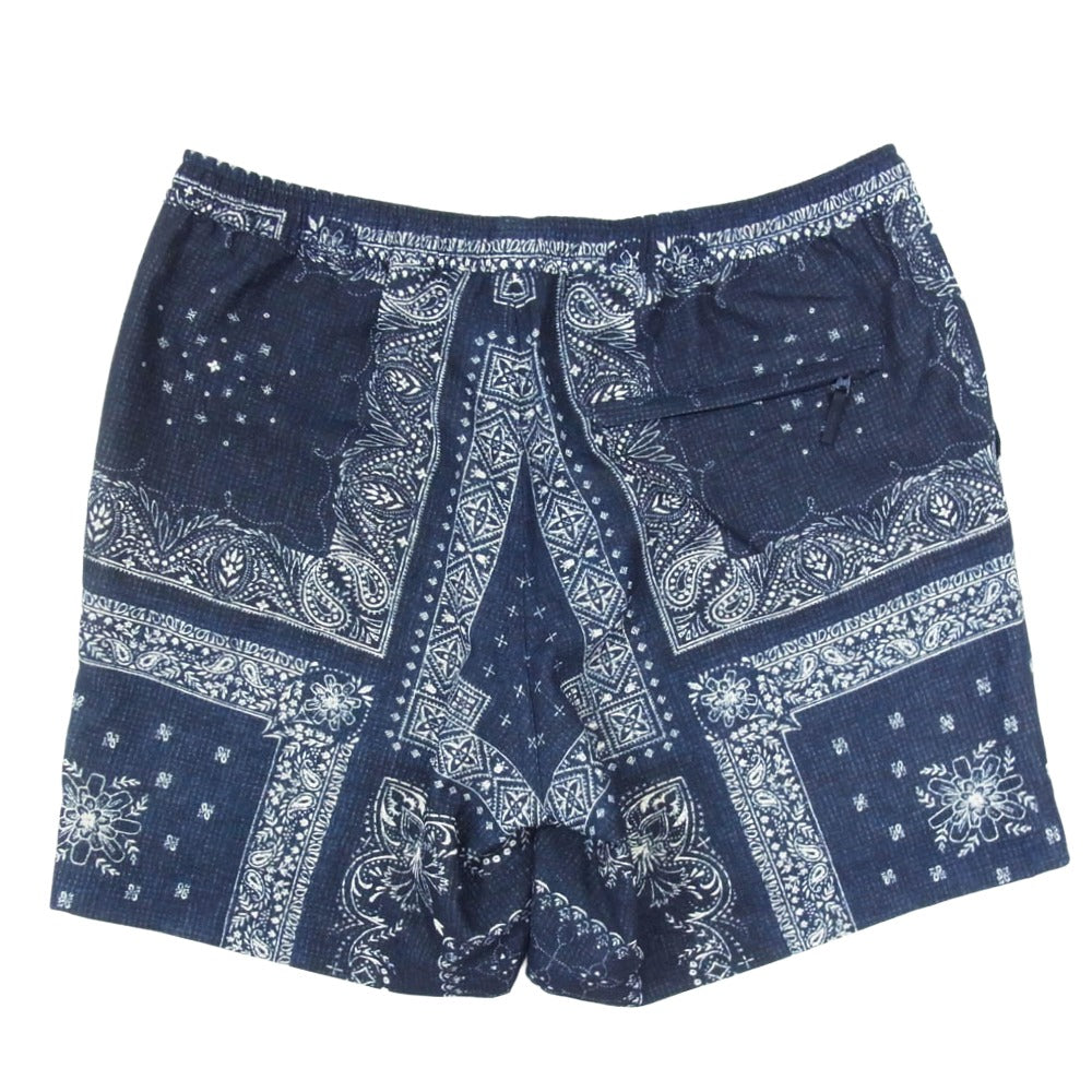 THE NORTH FACE ノースフェイス NB41939 Climbing Summer Short バンダナ柄 クライミング サマー ショーツ ハーフパンツ ネイビー系 L【美品】【中古】