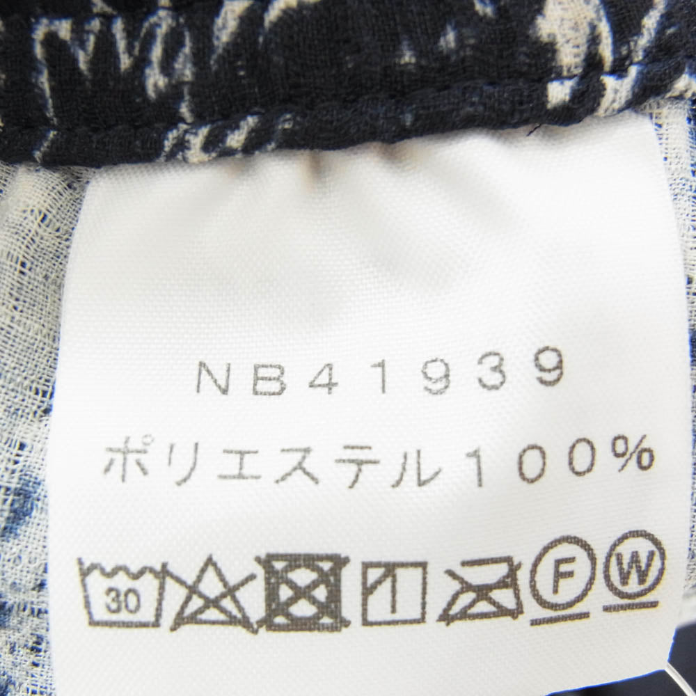 THE NORTH FACE ノースフェイス NB41939 Climbing Summer Short バンダナ柄 クライミング サマー ショーツ ハーフパンツ ネイビー系 L【美品】【中古】