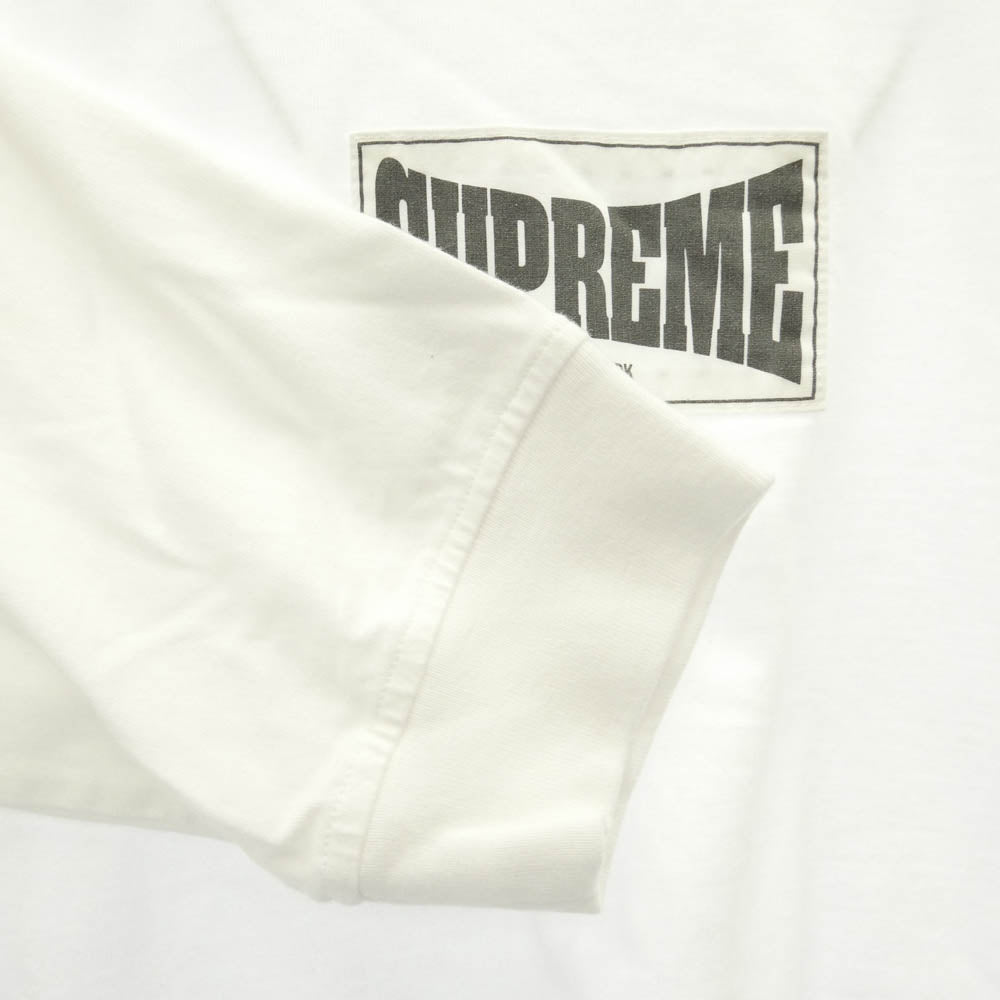 Supreme シュプリーム 20AW Woven Label L/S Top ウーブン ラベル エバーラスト ロゴ 長袖 Tシャツ カットソー ホワイト系【極上美品】【中古】