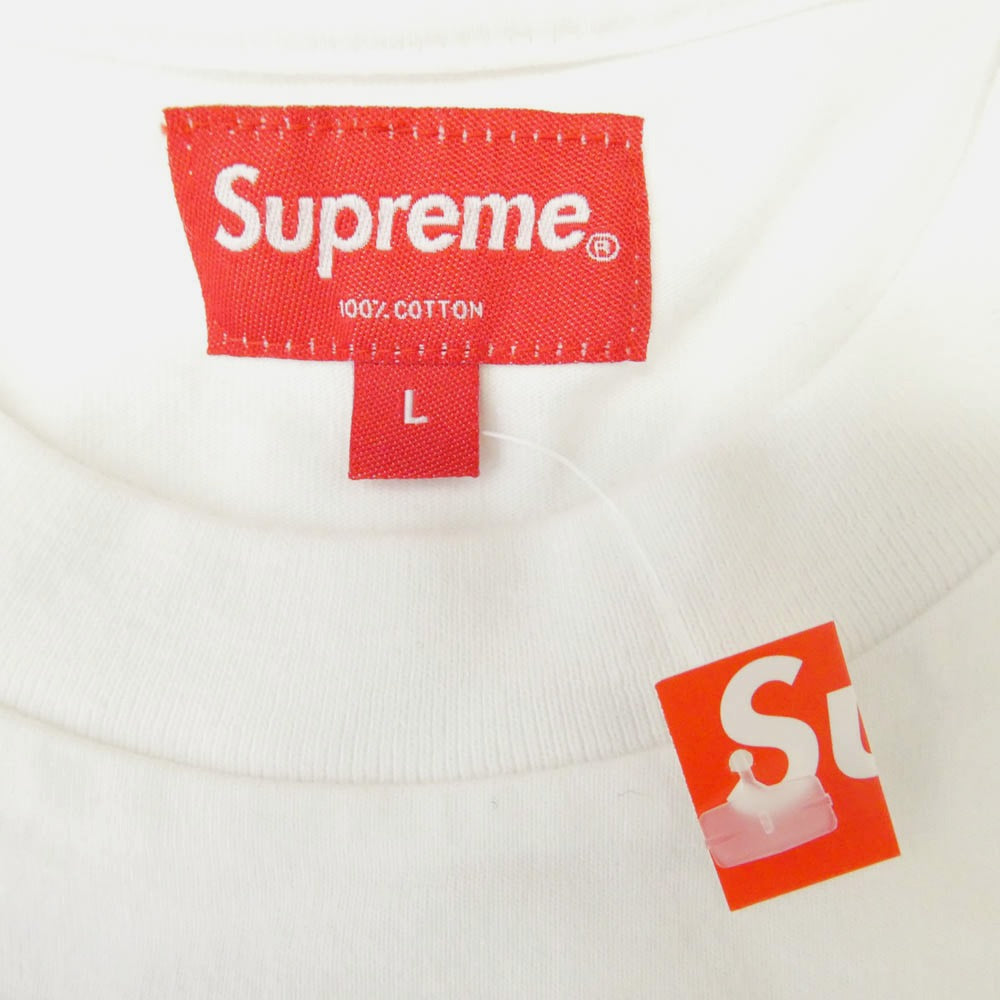 Supreme シュプリーム 20AW Woven Label L/S Top ウーブン ラベル エバーラスト ロゴ 長袖 Tシャツ カットソー ホワイト系【極上美品】【中古】