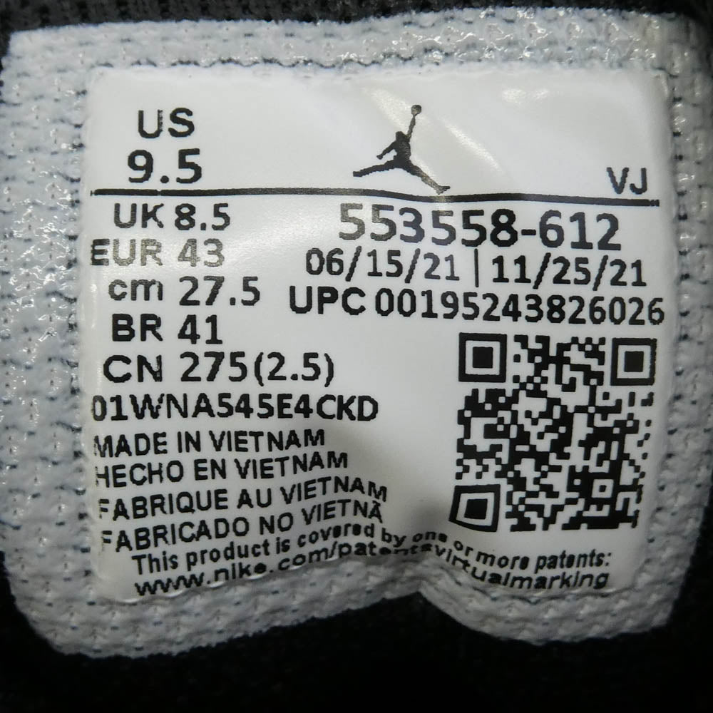 NIKE ナイキ 553558-612 Air Jordan 1 Low Bred Toe エアジョーダン AJ1ロー ブレッドトゥ スニーカー マルチカラー系 27.5cm【美品】【中古】