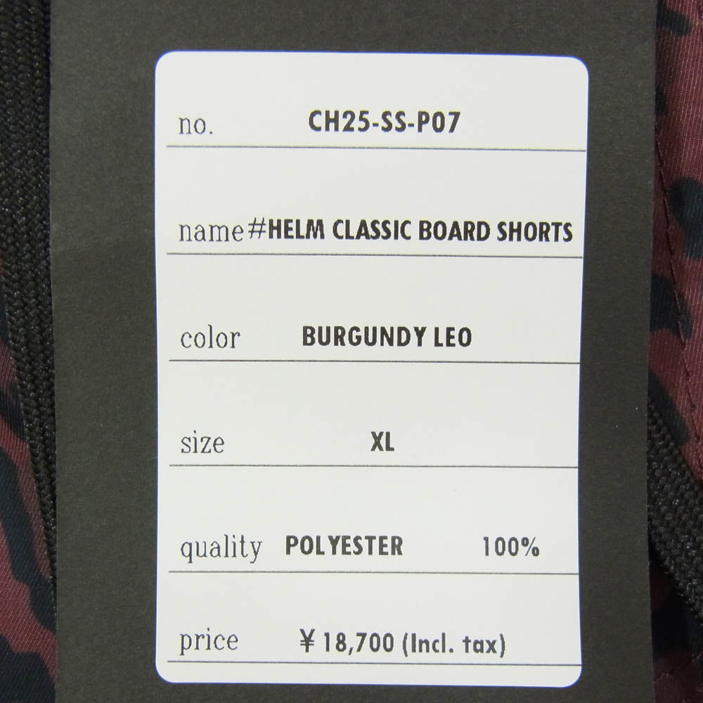 キャプテンズヘルム CH25-SS-P07 OCEANSIDE DIVISION CLASSIC BOARD SHORTS ハイブリッド ボード サーフ ショーツ ハーフパンツ バーガンディー系 XL【新古品】【未使用】【中古】
