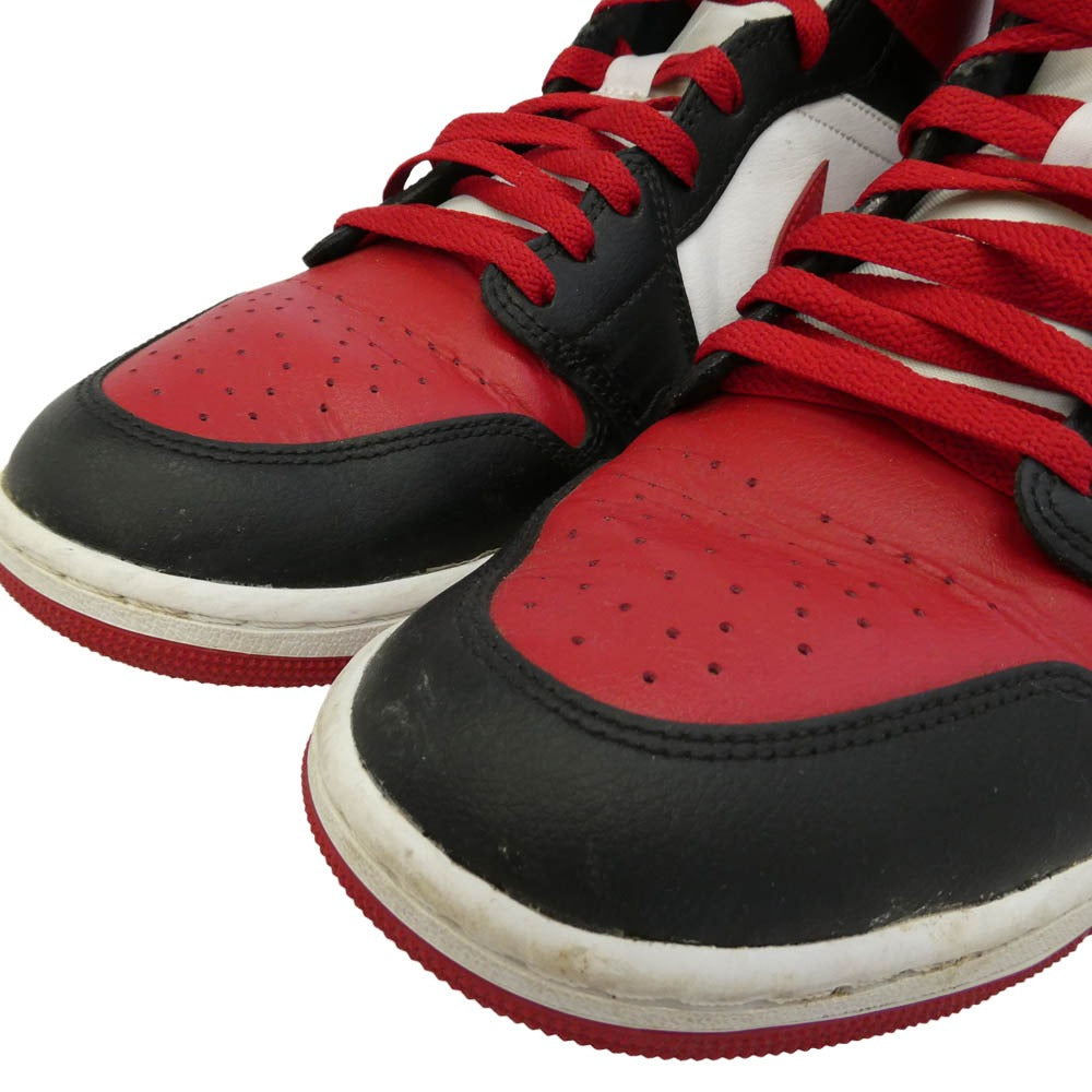 NIKE ナイキ BQ6472-079 Women's Air Jordan 1 Mid Bred Toe ウィメンズ エアジョーダン1 ミッド ブレッド トゥ ハイカットスニーカー マルチカラー系 29cm【中古】