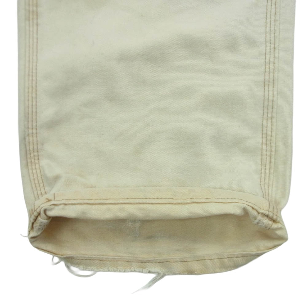 Carhartt カーハート メキシコ製 ダブルニー ワーク パンツ コットン クリーム色系 34 × 32【中古】