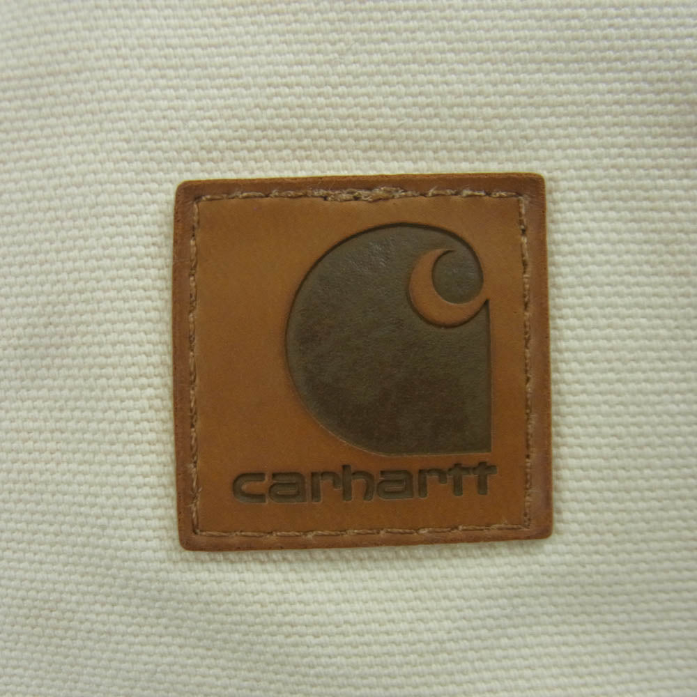 Carhartt カーハート メキシコ製 ダブルニー ワーク パンツ コットン クリーム色系 34 × 32【中古】
