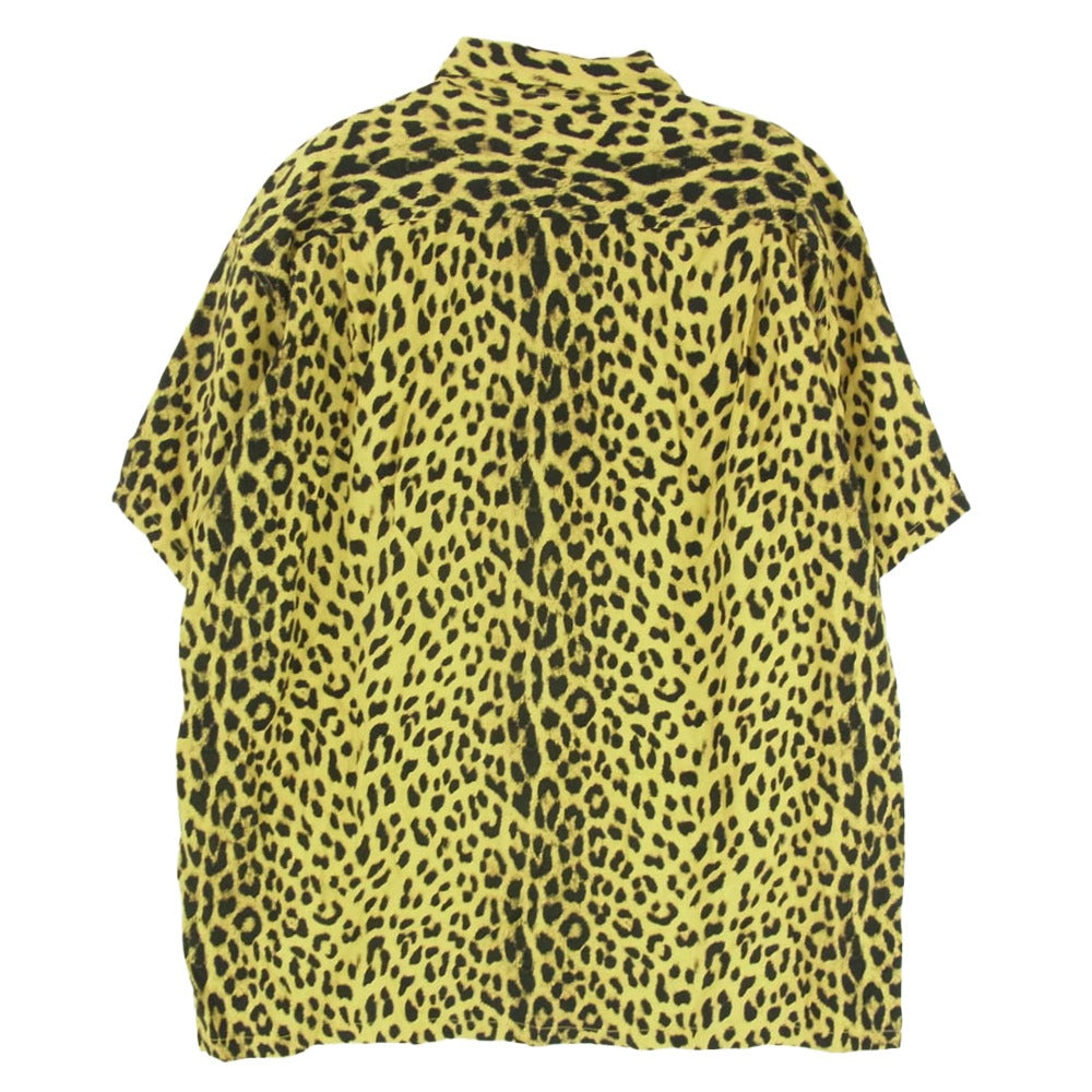 スターオブハリウッド SH39490 HIGH DENSITY RAYON OPEN SHIRT LEOPARD レオパード オープンカラー 半袖 シャツ イエロー系 M【中古】