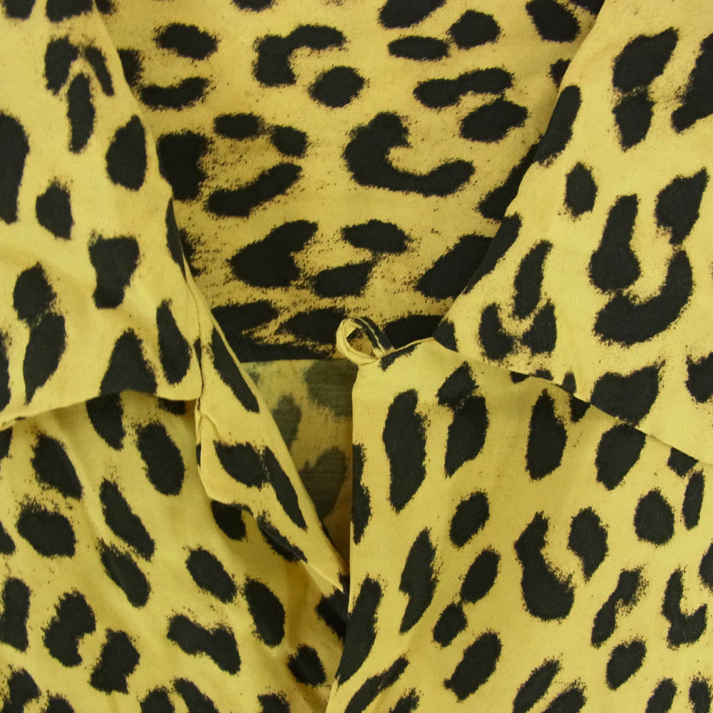スターオブハリウッド SH39490 HIGH DENSITY RAYON OPEN SHIRT LEOPARD レオパード オープンカラー 半袖 シャツ イエロー系 M【中古】
