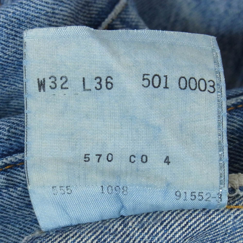 Levi's リーバイス 501-0003 USA製 98年 バレンシア工場 501XX 1955 MODEL デニム パンツ ジーンズ インディゴブルー系 32【中古】