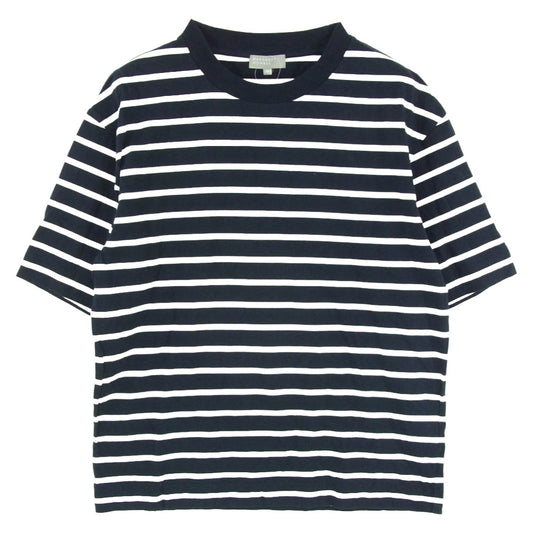 MARGARET HOWELL マーガレットハウエル クルーネック ボーダー 半袖 Tシャツ カットソー ネイビー系 M【中古】