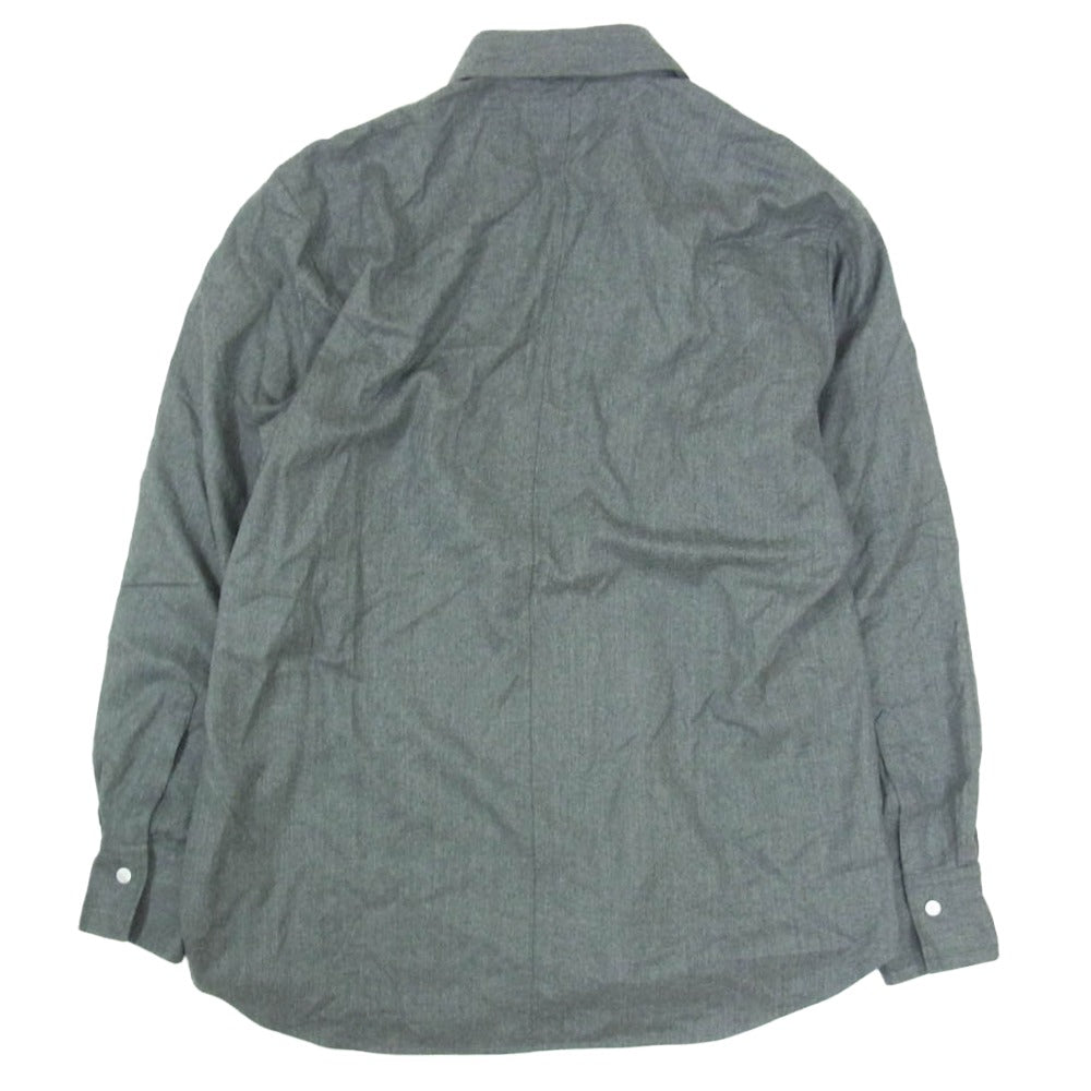 チノ 25WST302 高密度ツイルフランネル プルオーバーシャツ グレー系 46【中古】